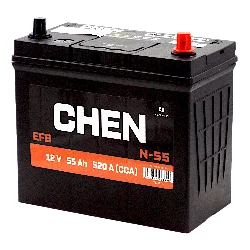 Аккумулятор CHEN EFB N-55 75B24L Asia 55 Ач о.п. Фото 1