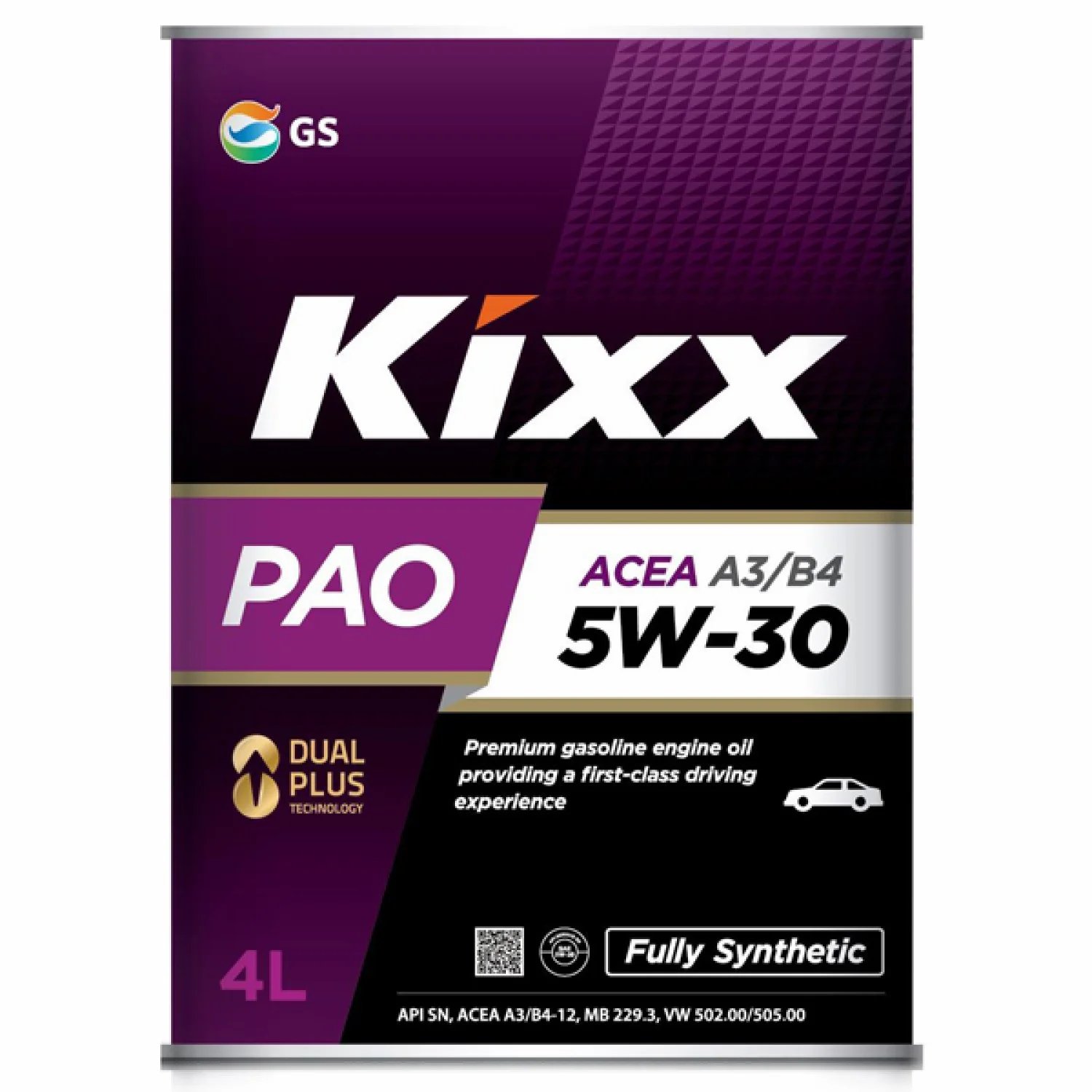 Масло моторное KIXX PAO А3/В4 5W-30, 4л Фото 1