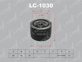 Фильтр масляный LYNXauto LC1030 (MANN W914/2, SCT SM101, OP520/1)