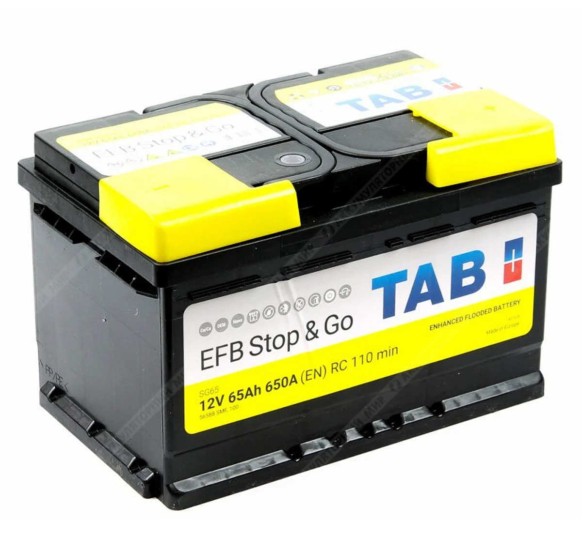 Аккумулятор TAB EFB SG65 LB 65 Ач о.п. Фото 1