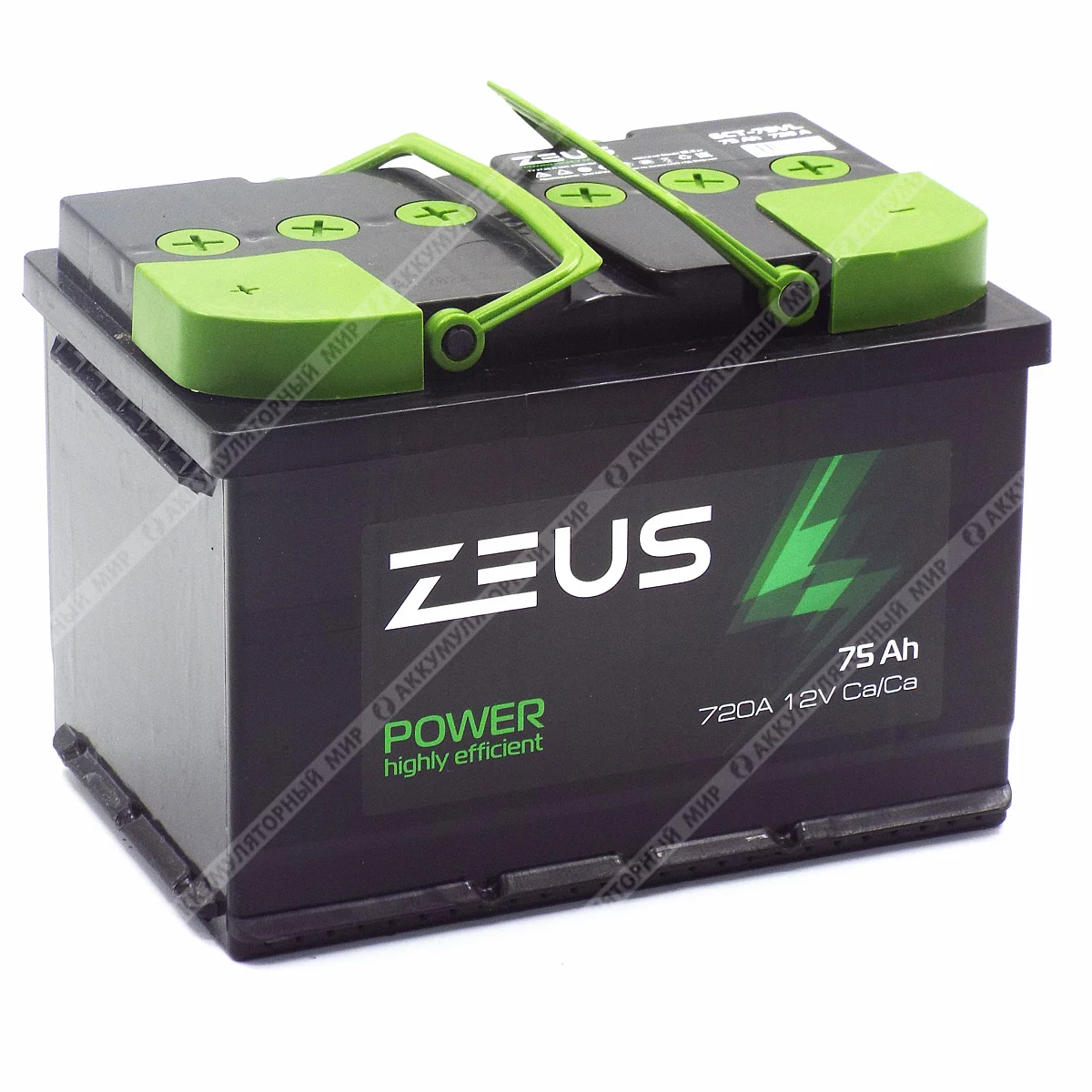 Аккумулятор ZEUS POWER 75 Ач п.п.