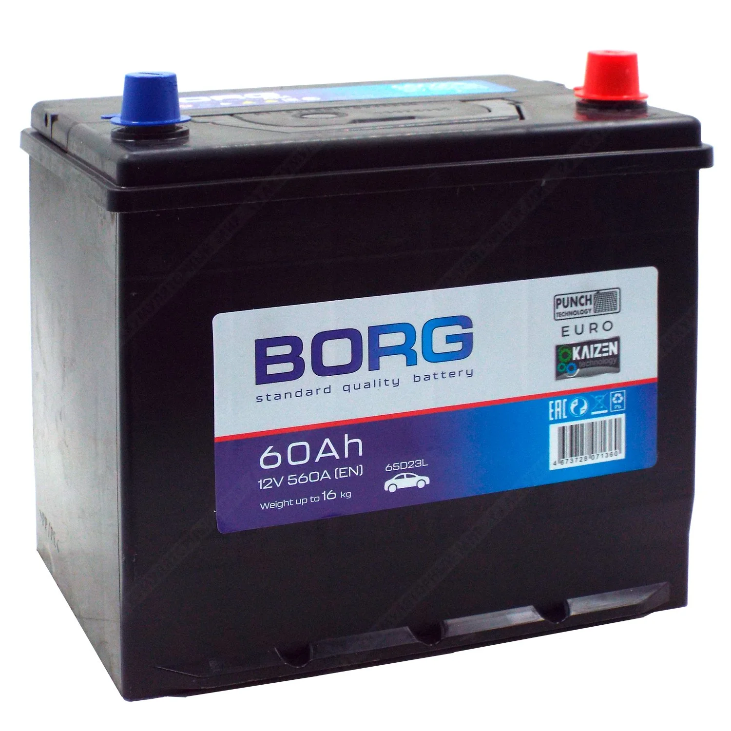 Аккумулятор BORG Standard Asia 60D23L 60 Ач о.п. (ТУРЦИЯ)