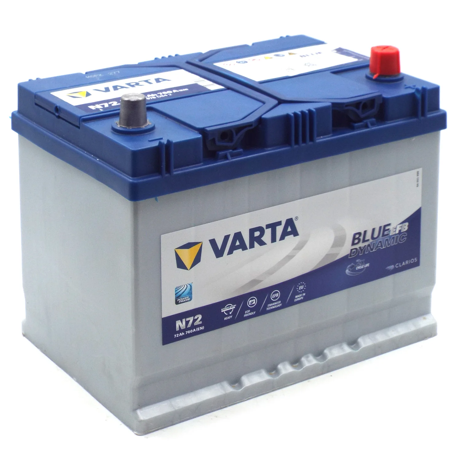 Аккумулятор VARTA Blu Dynamic EFB Asia N72 72 Ач о.п.