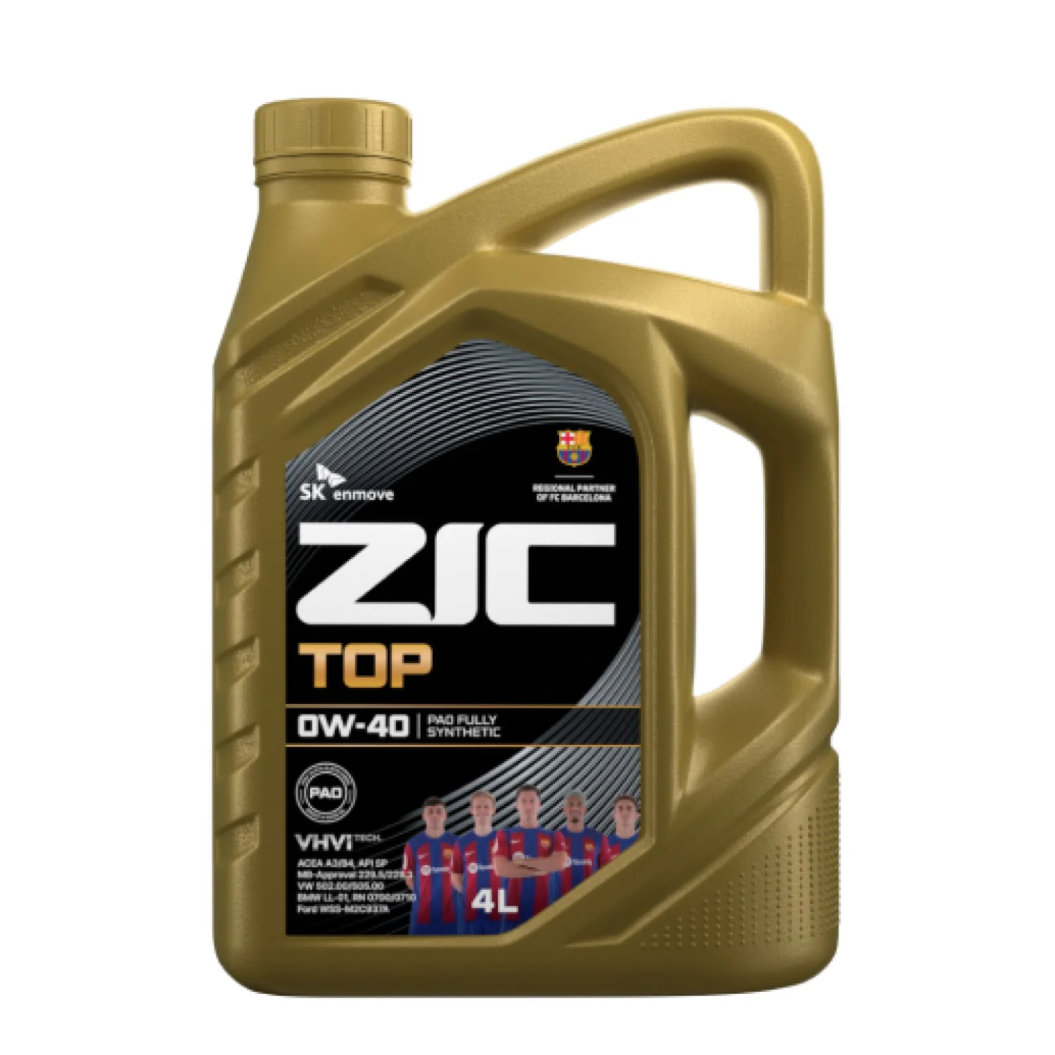 Масло моторное ZIC TOP 0W-40, 4л Фото 1