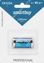 Батарейка Smartbuy CR123A 3V BL*1 Фото 1