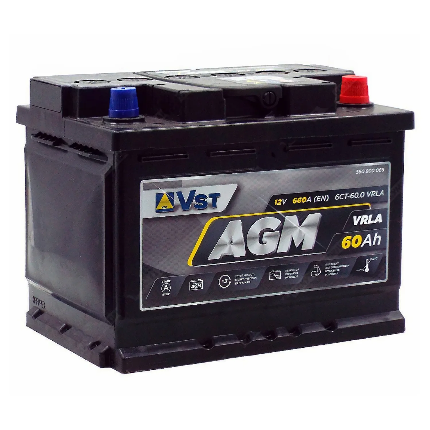 Аккумулятор VST AGM 60 Ач о.п. РАСПРОДАЖА