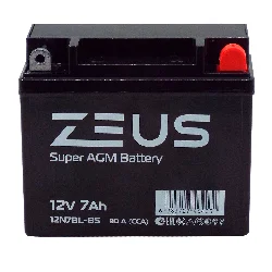 Аккумулятор ZEUS SUPER AGM 7 Ач о.п. (12N7BL-BS) Фото 1