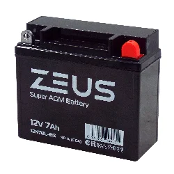 Аккумулятор ZEUS SUPER AGM 7 Ач о.п. (12N7BL-BS) Фото 1