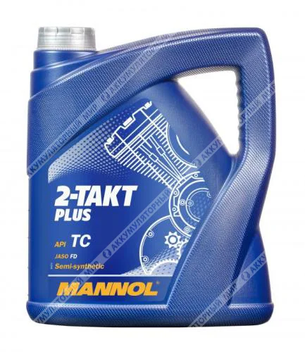 Масло моторное 2-ТAKT PLUS Mannol полусинтетическое 4л Фото 1