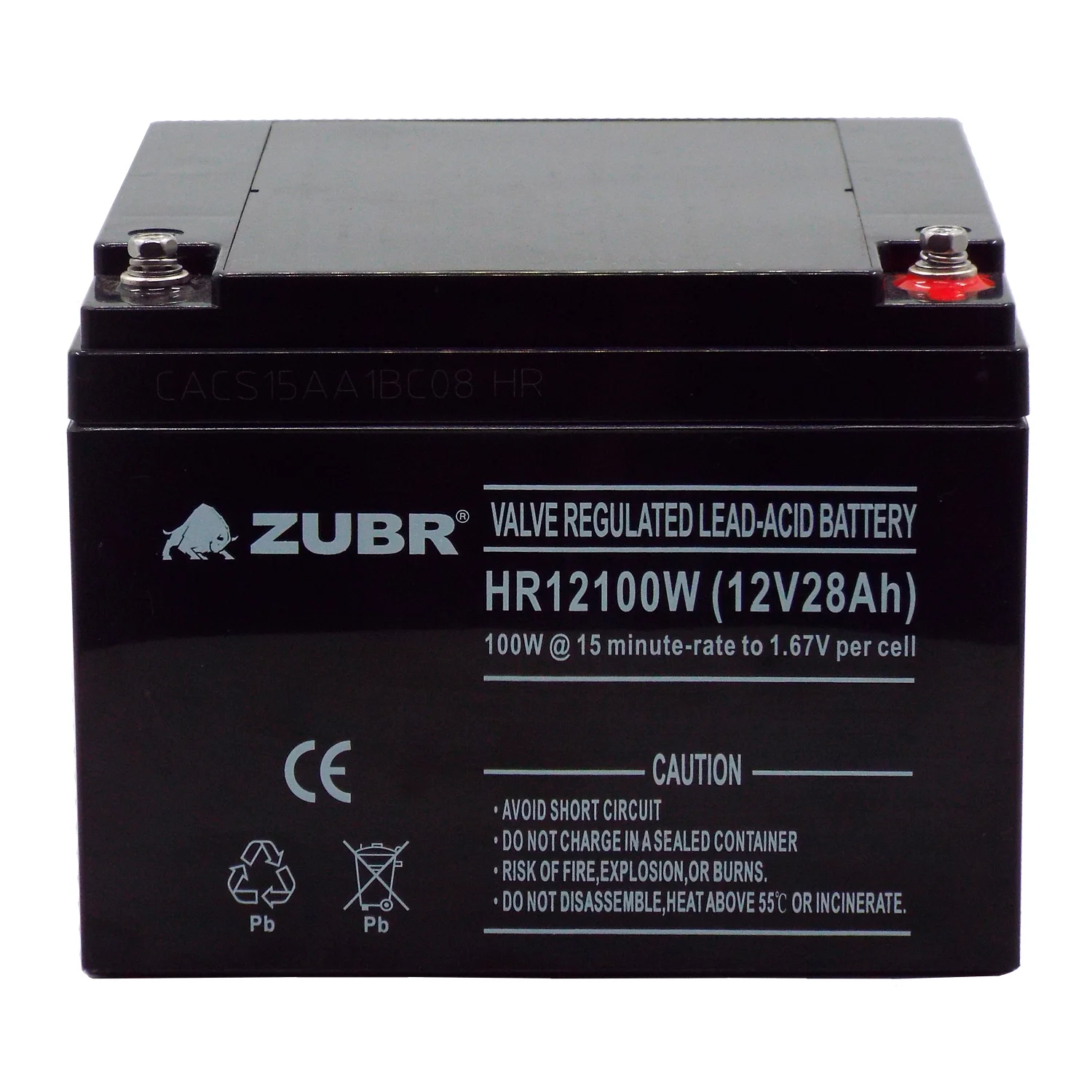 Аккумулятор ZUBR HR12100W (12V28Ah) универсальный Фото 1