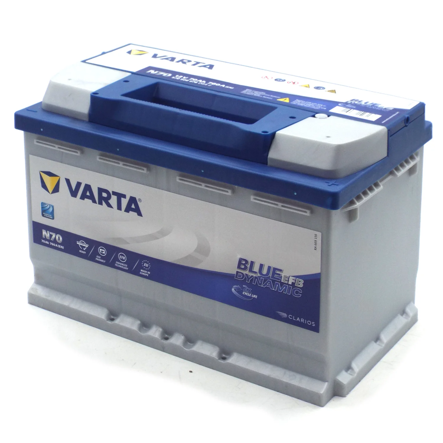 Аккумулятор VARTA Blue Dynamic EFB N70 70 Ач о.п. Фото 1