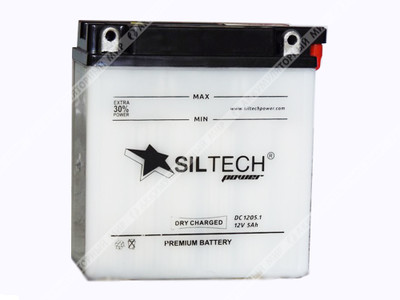 Аккумулятор SILTECH мото 5 Ач о.п. (12N5-3B) DC 1205.1