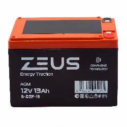 Аккумулятор ZEUS 6-DZF-13 (12V13Ah) тяговый Фото 1