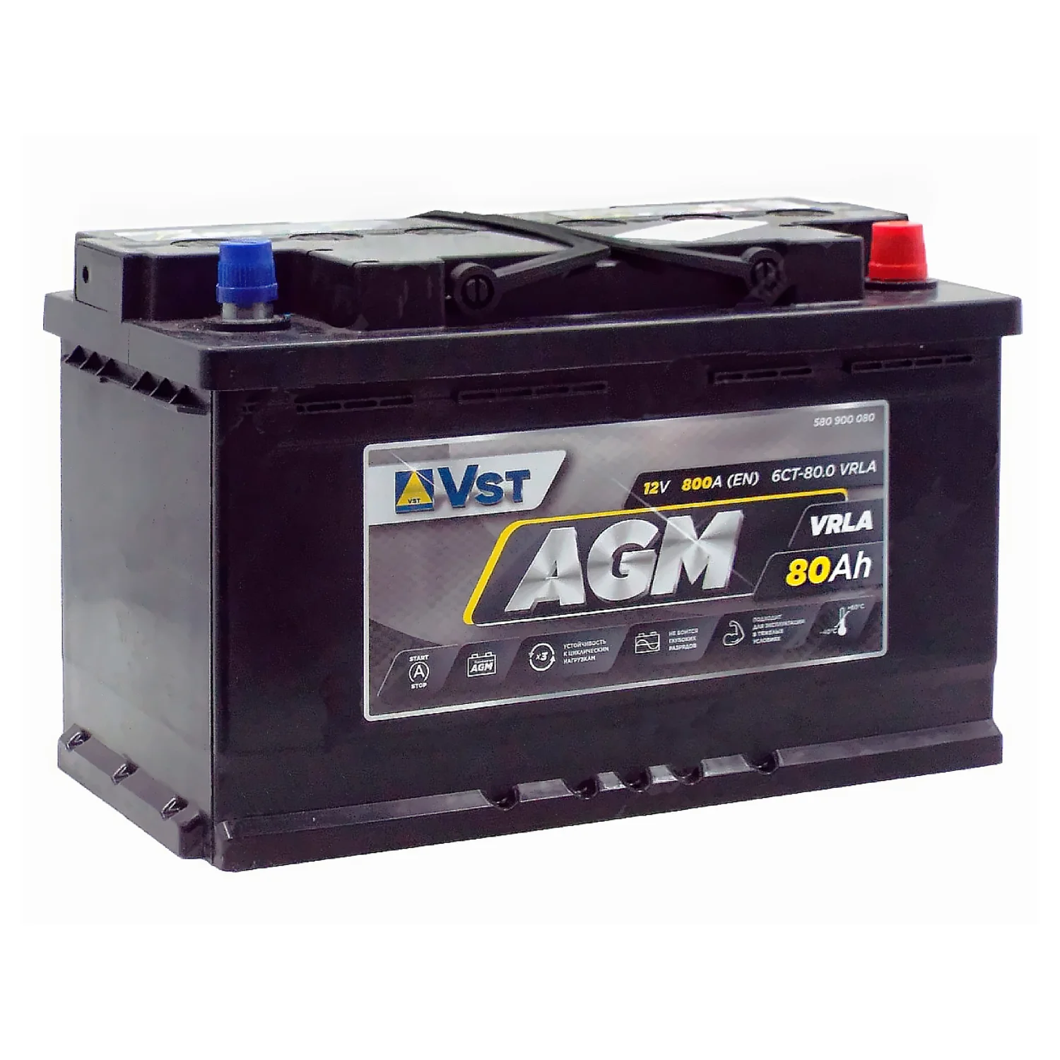Аккумулятор VST AGM 80 Ач о.п.