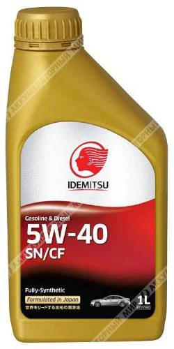 Масло моторное 5w40 Idemitsu Fully-Synthetic синтетическое 1л Фото 1