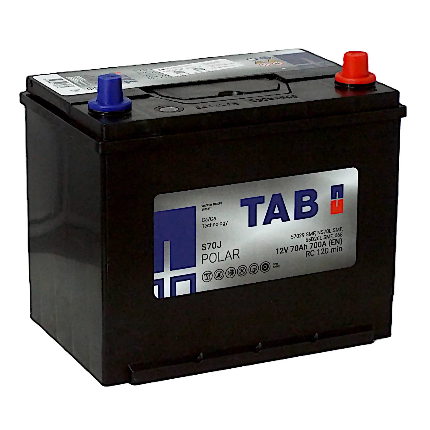 Аккумулятор TAB Роlar S70J Asia 70 Ач о.п.