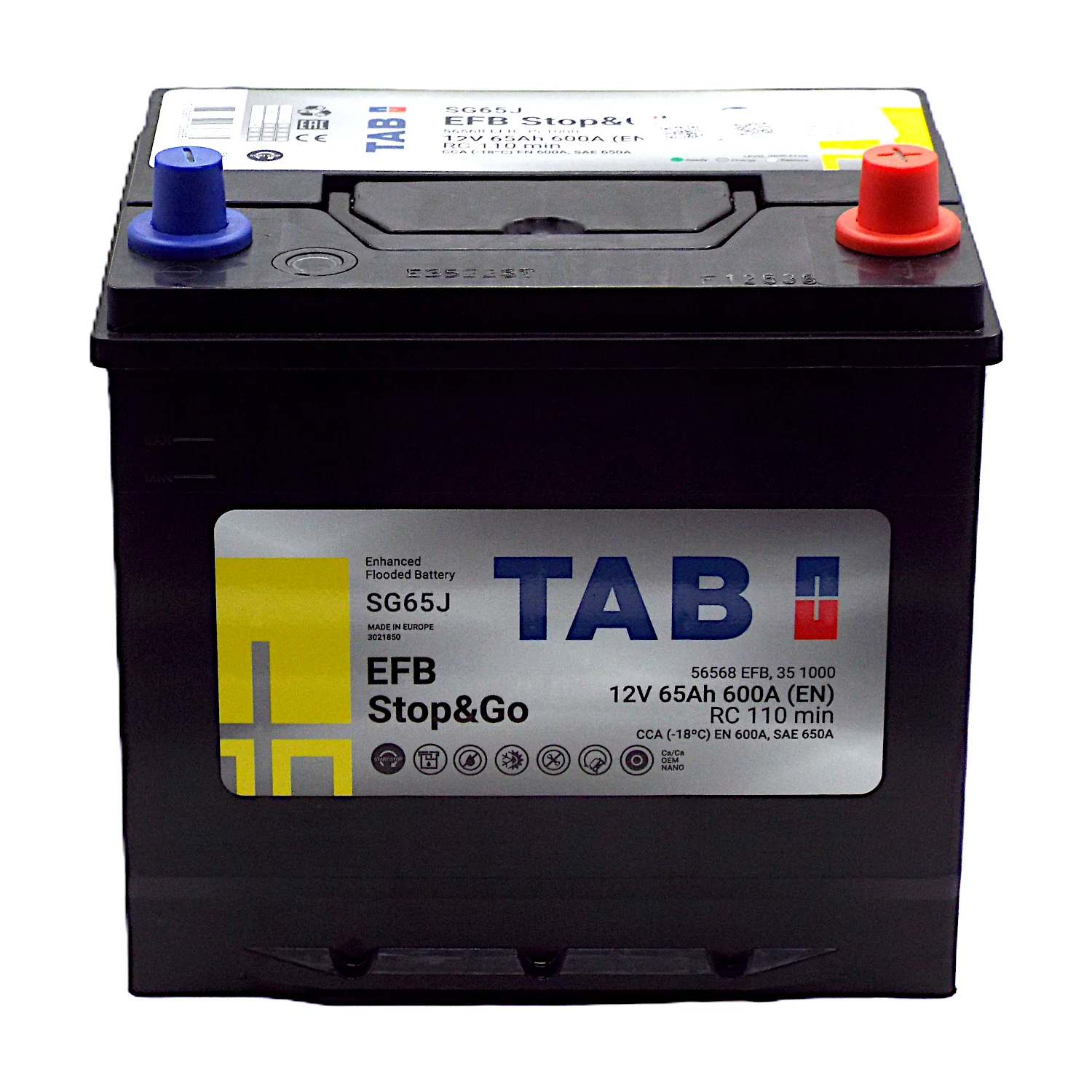 Аккумулятор TAB EFB SG65J Asia 65 Ач о.п. Фото 1