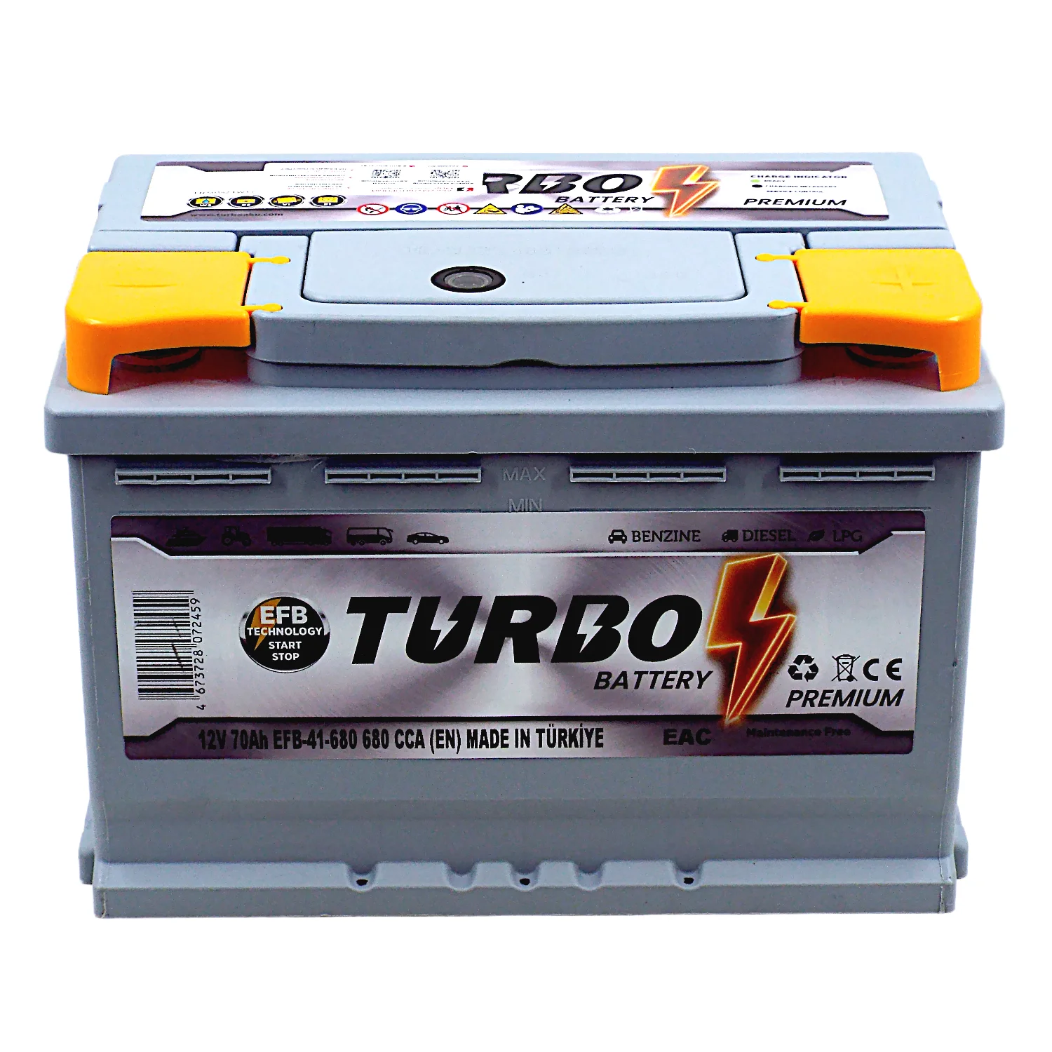 Аккумулятор TURBO EFB 70 Ач о.п. Фото 1