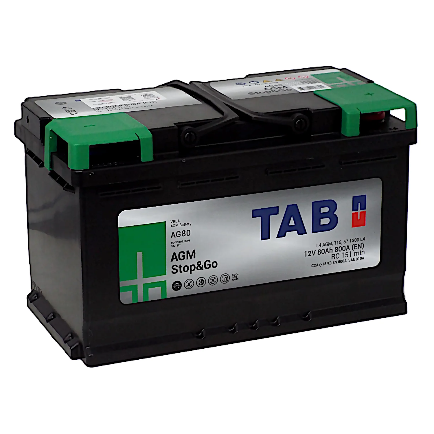 Аккумулятор TAB AGM 80 Ач о.п.