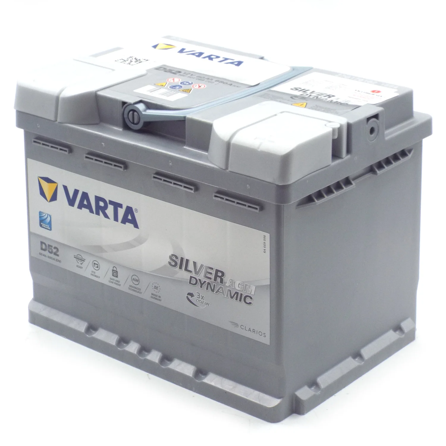 Аккумулятор VARTA Silver Dynamic AGM D52 60 Ач о.п. Фото 1